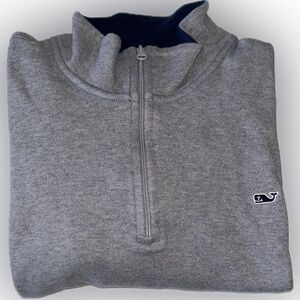 Vineyard vines men’s 1/4 quarter zip, Gray, XL